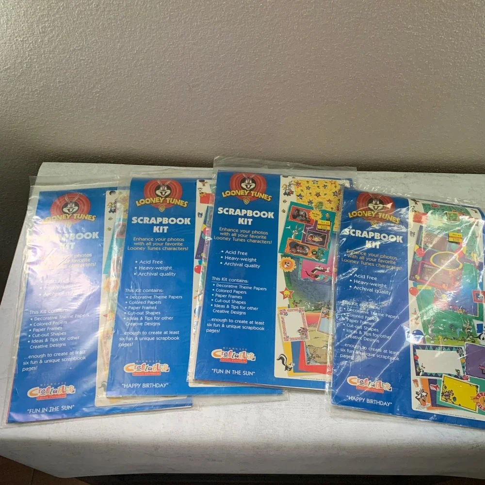 Scrapbook Kit Lot Vintage Vacation Birthday Looney Tunes Holiday Sports Wedding